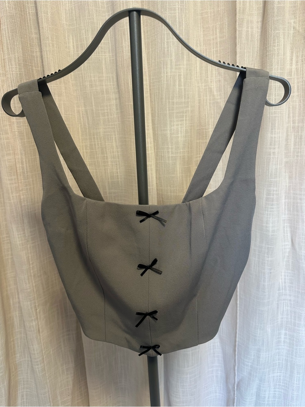 Gray Crop Top